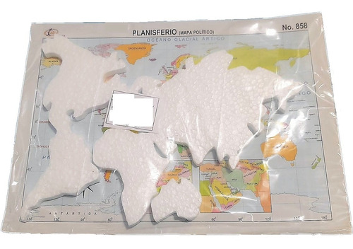 Maqueta De Unicel Planisferio (mapa Político)