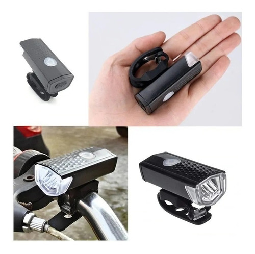 Imagen 7 de 10 de Set Luces Bicicleta Delantera Trasera Recargable Impermeable