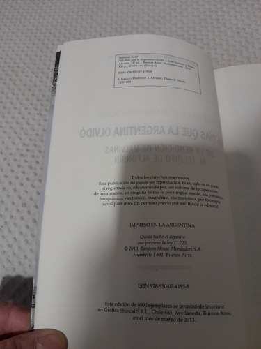 505 Días...de La Rendición De Malvinas Al Triunfode Alfonsín (Usado)