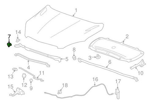 Tope Capot Izquierdo Original Chevrolet Tracker 13-16