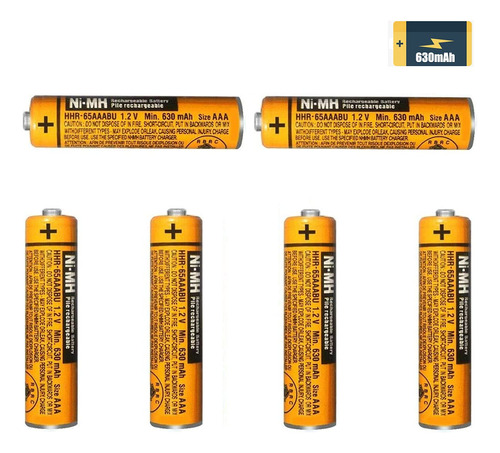 Pyanz Bateria Recargable Ni-mh Aaa De 1.2 V 630 Mah, Paquete