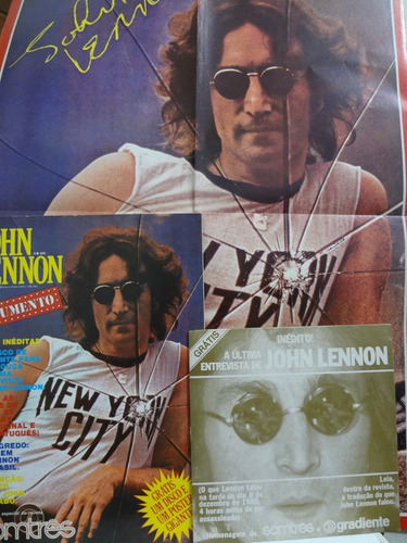 Revista Som Três John Lennon Documento + Disco + Poster (Usado)