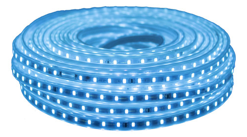 Manguera Led Azul Cielo Rollo 25 Metros Exteriores 110v