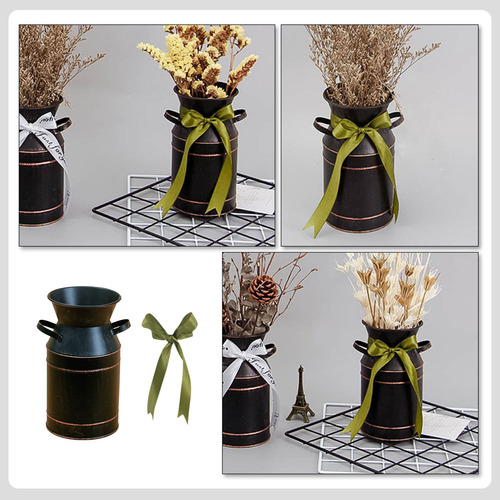 Cubo De Hierro Con Forma De Flor Y Hojalata,