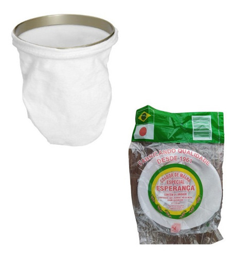 Coador De Café Filtro De Pano Malha Algodão Sem Cabo Pequeno