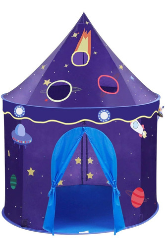 Niños Play Tent Space Rocket Castle Pop Up Kids Playho...