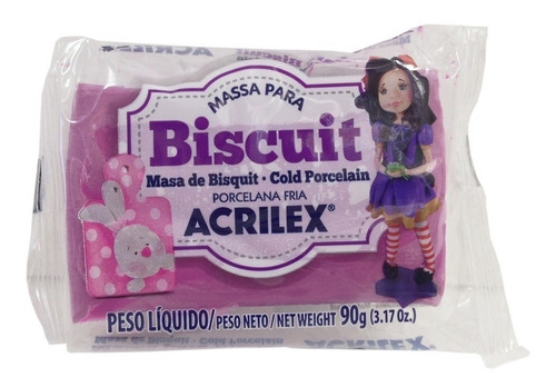 Massa De Biscuit Ou Porcelana Fria Acrilex 90g Vinho