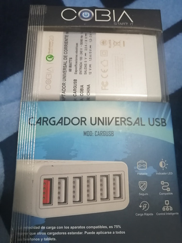 Cargador Universal, Usb Marca Cobia