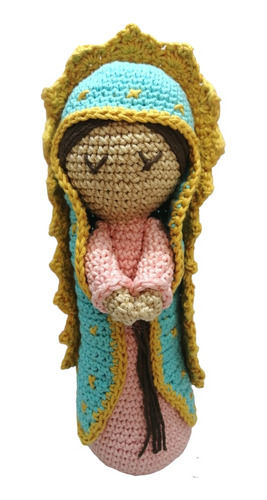 Virgen De Guadalupe Tejida A Crochet 25 Cm 