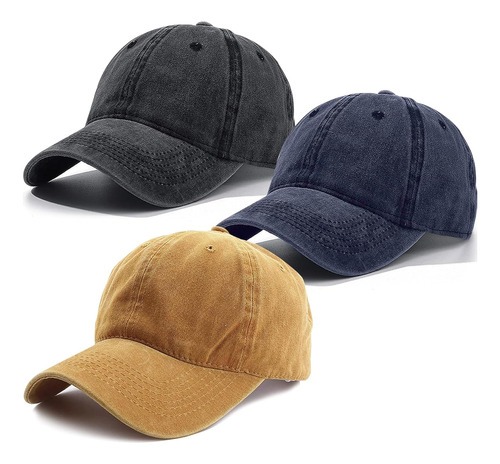 Gorras De Béisbol Unisex, Paquete De 3 Gorras De Tenis