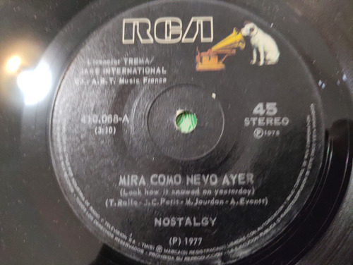Vinilo Single De Nostalgy -that Chid Isnt ( B114 (Usado)