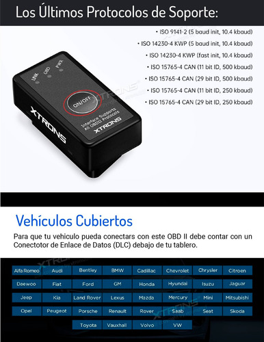 Imagen 3 de 8 de Escaner Obd01 Para Estereos Xtrons