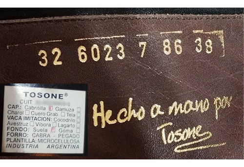 Botas Caña Alta De Cabritilla Y Tela T37 Taco Fino - Tosone