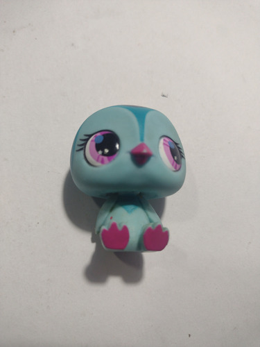 Juguete Littlest Pet Shop Pingüino Azul Ojo Rosa Púrpura Lps