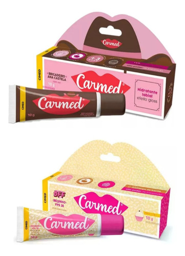 Kit Carmed Protetor Labial Beijinho E Brigadeiro Ana Castela
