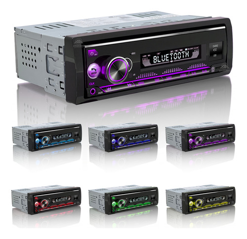 Som Automotivo Via Bluetooth Usb App Control Leitor Cartão