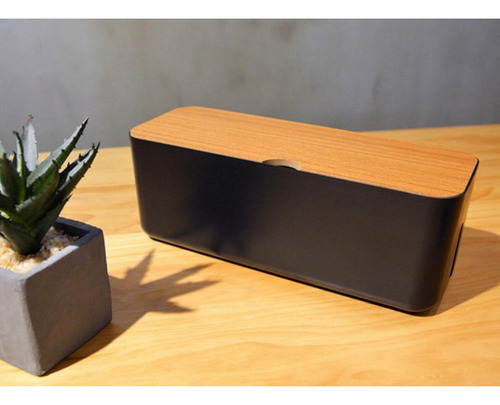 2 Caja Organizadora De Cables, Caja De Negro Negro