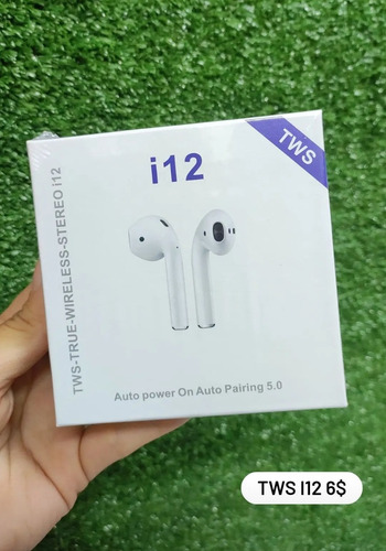 Imagen 2 de 10 de Audifonos Inalámbricos I12 Bluetooth 5.0 Tws AirPods