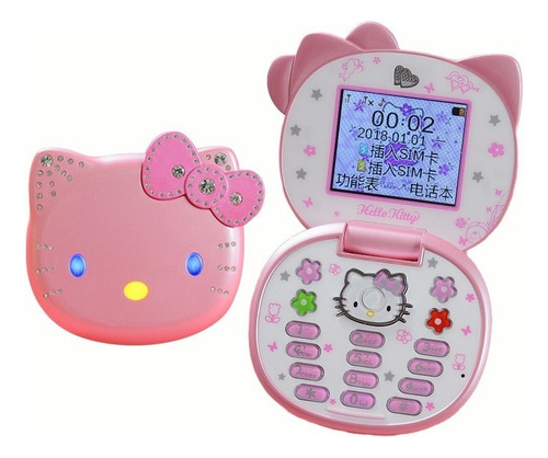 Nuevo Teléfono Plegable Hello Kitty Con Dibujos Animados, Li