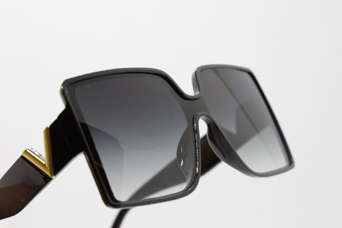 Anteojos Gafas Cuadradas Sol Negras Grandes Mujer