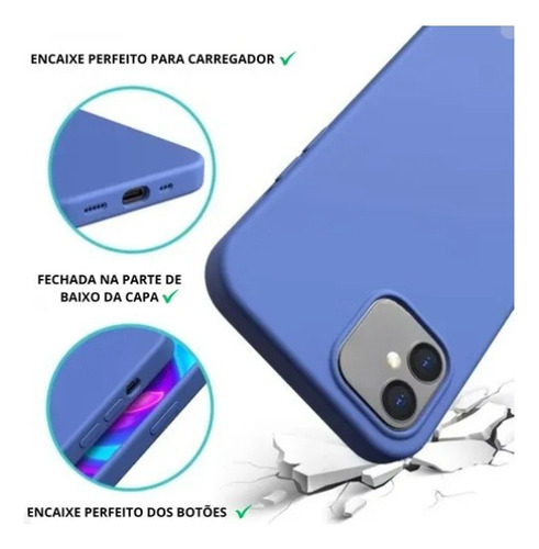Capa Capinha De Silicone Aveludada Para iPhone 13