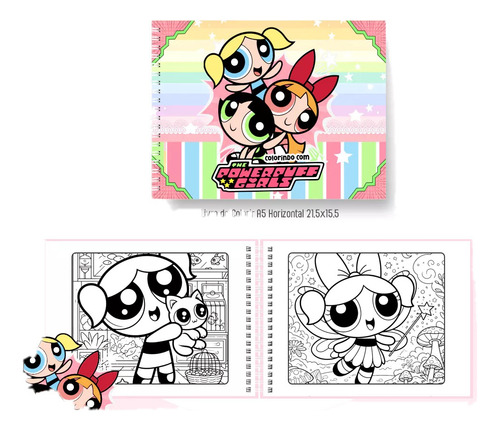 Caderno De Colorir Meninas Super Poderosas Com Nome Branco
