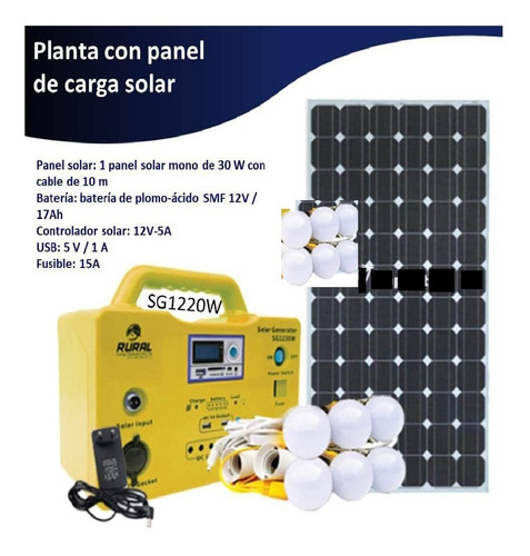 Mini Planta  De Generación Eléctrica Portátil De Panel Solar