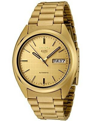 Seiko Hombres Snxl72 Seiko 5 Automático Dial De Oro De Oro