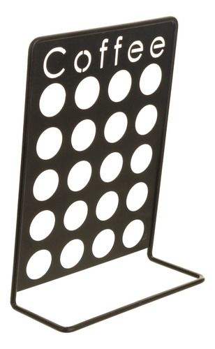 Suporte Porta Cápsulas De Café Aramado Preto Tipo Nespresso