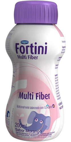 Suplemento Infantil Fortini Multi Fiber Morango - 200ml