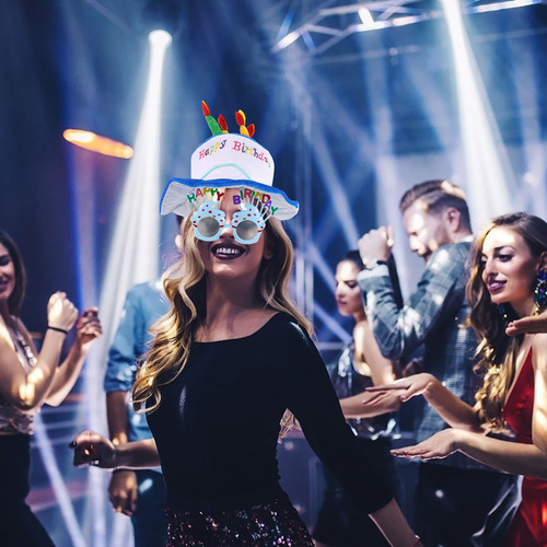 1 Juego De Gorro De Fiesta De Cumpleaños Y Gafas Divertidas