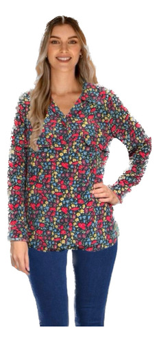 Blusa De Mujer Floreada. Talla M