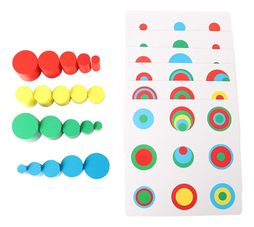 Juguete Apilable Montessori De Cilindros Coloridos, Apilador