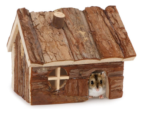Wontee Hamster Wood House - Cabana Escondida Para Hamsteres 