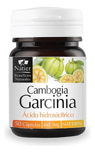 Suplemento Natier Cambogia Garcinia 50 Cápsulas