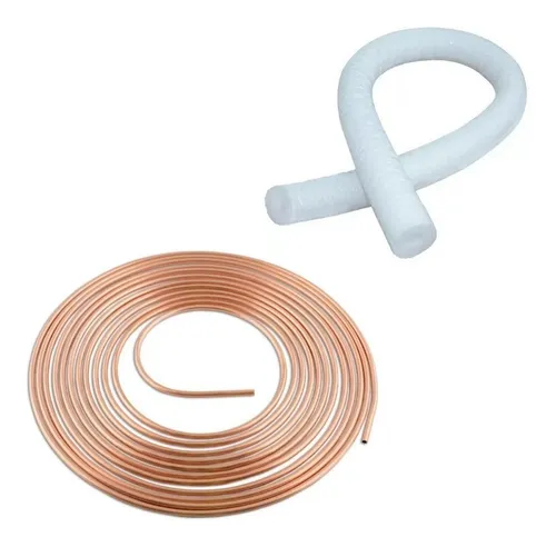 comprar Cano Cobre Fexível 1\u002F4 + 3\u002F8 15 Mt Com Esponjoso Ar Split
