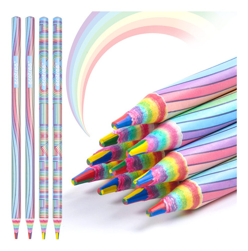 Lápices De Colores Arcoíris Diversión Y Creatividad Para Tod
