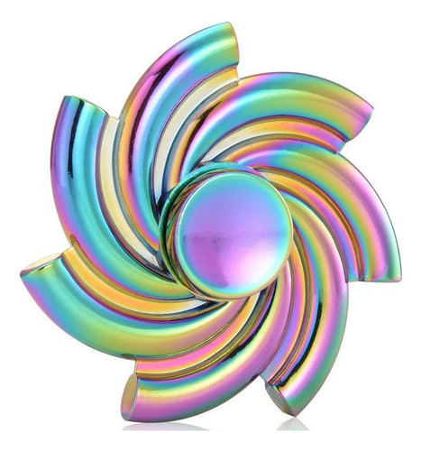 Fidget Spinner Estrella Tornasol Metal 100% Calidad Grande Color Torbellino
