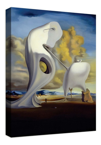 Cuadro Decorativo Canvas Coleccion Salvador Dalí 60x45 Color Angelus Armazón Natural