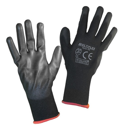 Guante Multiflex Nylon Pu Negro Steelpro 