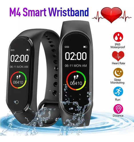 Relógio Inteligente M4 Band Watsapp Monitor Cardíaco Caloria