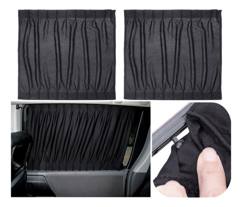 2pcs Coche Coche Ventana Lateral De Protección Uv Cortina De