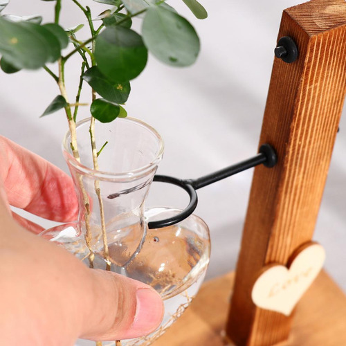 10x Florero De Cristal Transparente Con Forma De De Amor