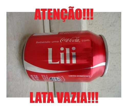 Lata Coca Cola Pequena Vazia Com Nome - Lili (Usado)
