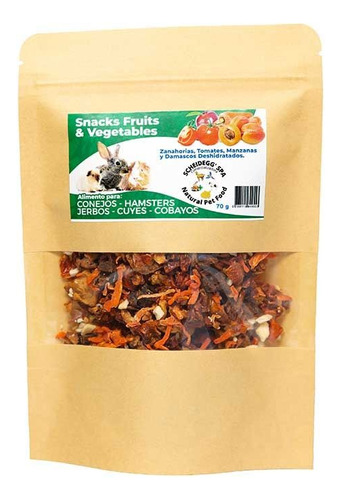 Snack De Frutas & Vegetales Deshidratados 70 Grs. Hámster