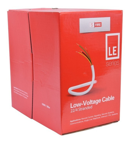 Imagen 7 de 8 de Cable Para Alarma 4x22 Multifilar, 305 Mts, 4 Conductores.