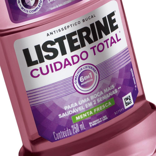 Imagem 2 de 2 de Antisséptico Bucal Listerine Cuidado Total 250ml