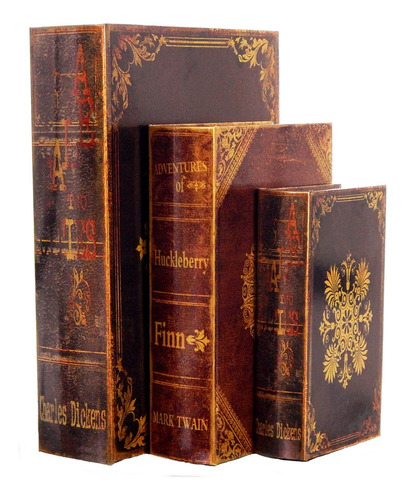 Bellaa  - Caja Decorativa Para Libros, Vintage, Floral,