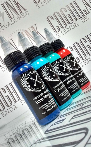 Imagen 5 de 5 de Tinta Tattoo Extreme Gama Color Nº6 X 1oz Tatuajes Tatuar