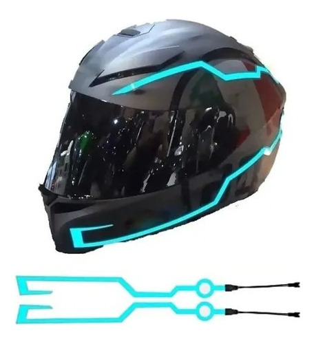 Par De Luces Led Para Seguridad Del Casco De Motocicleta